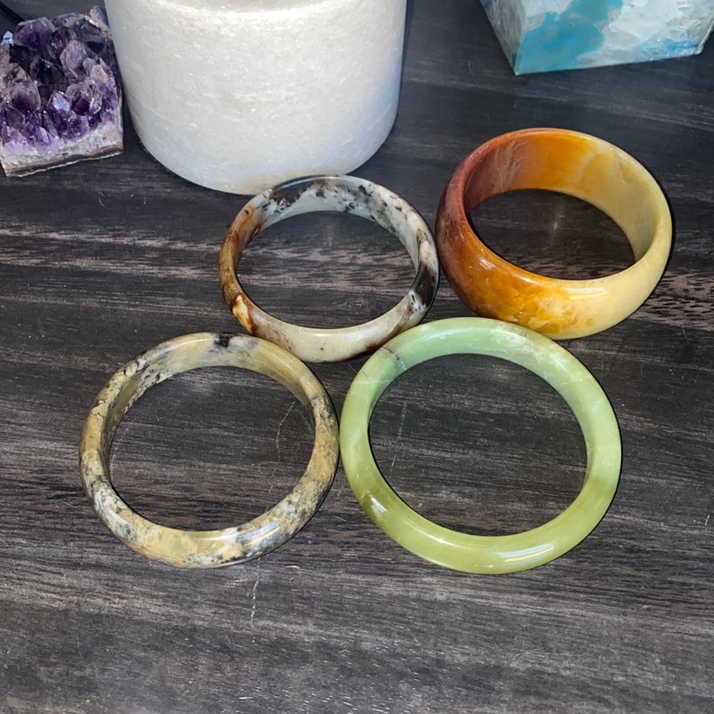 Genuine Jadeite Bangle Bracelets - image 3